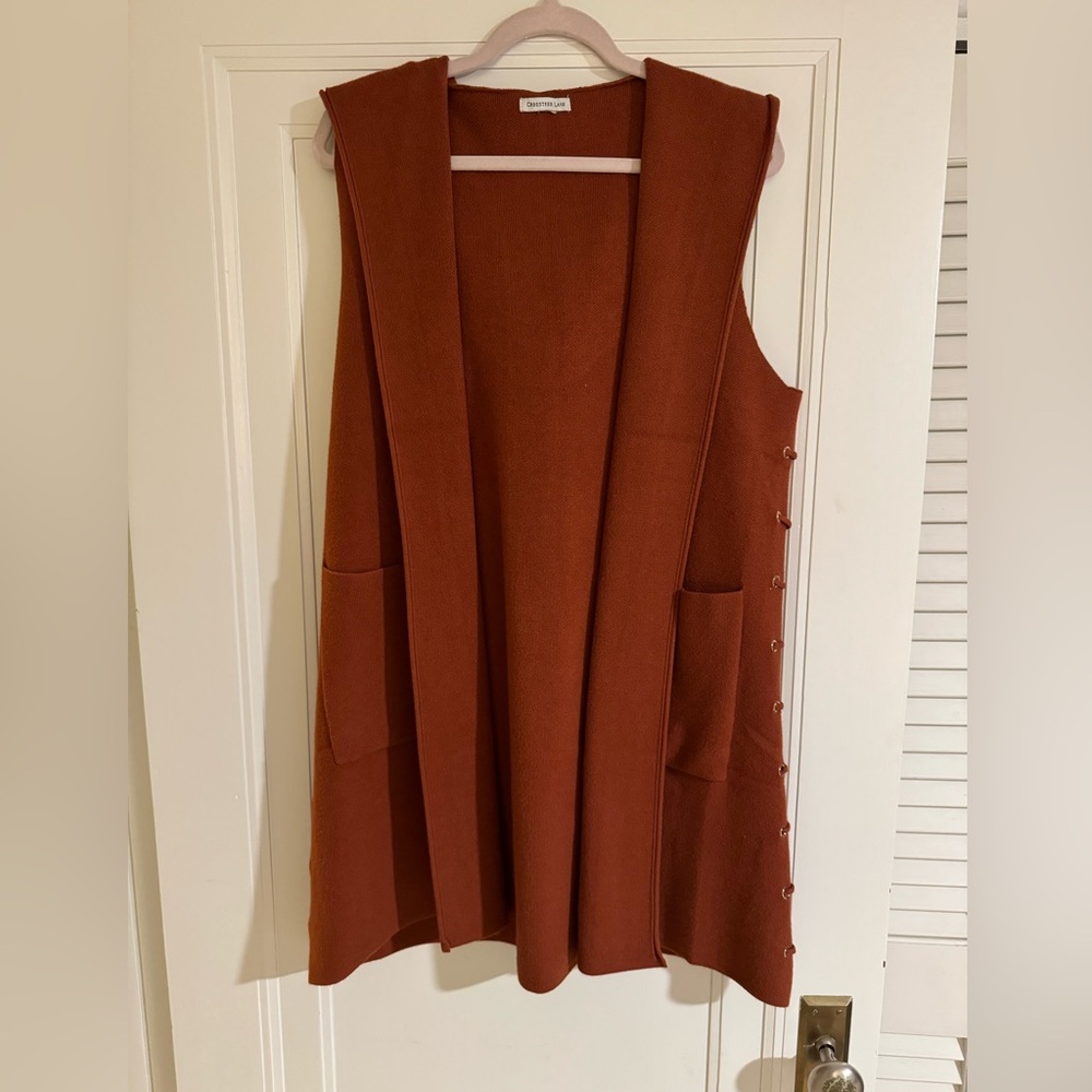 Rust colored sweater vest